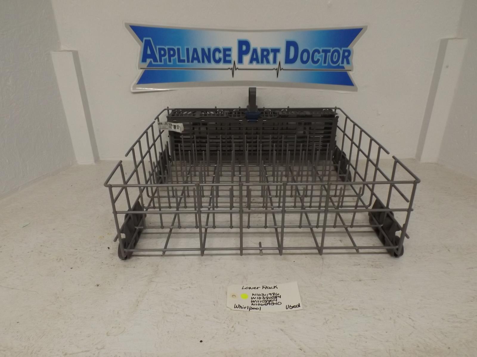 Whirlpool Dishwasher W10311986 W10380384 W11158804 W10629540 Lower Rack Used Whirlpool Dishwasher W10311986 W10380384 W11158804 W10629540 Lower Rack Used